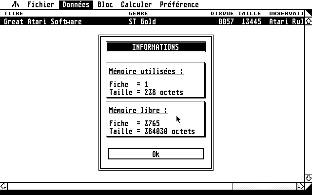 Logithèque Master atari screenshot